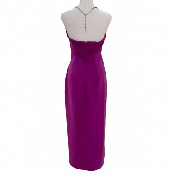 The Attico Dress Evening Gown Side Slit Pink Purple - Picture 3 of 10